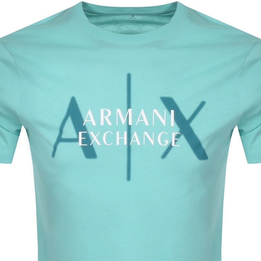 Alternative Image for ProductArmani Exchange Crew Neck Logo T Shirt Green2